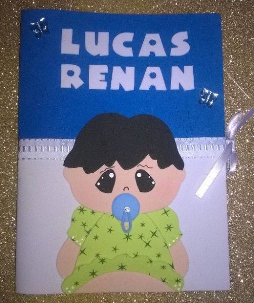 Capa caderneta de vacina menino baby